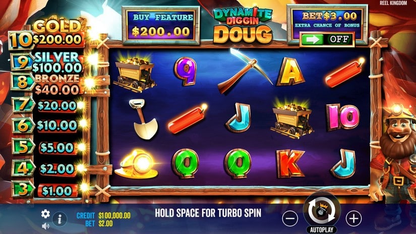 Dynamite Diggin Doug slot screen 1