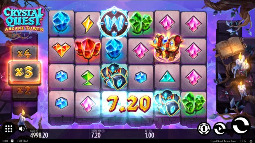 Crystal Quest Arcane Tower slot screen 2