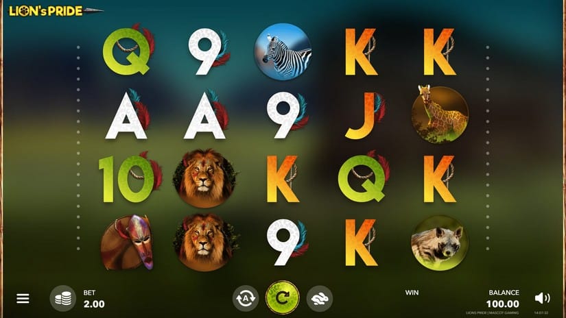 Lion’s Pride slot screen 1