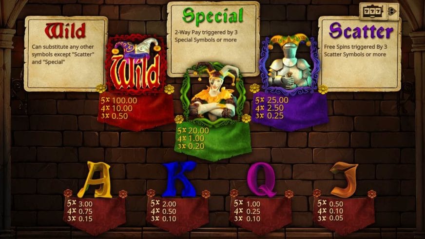Wild Jester slot screen 2