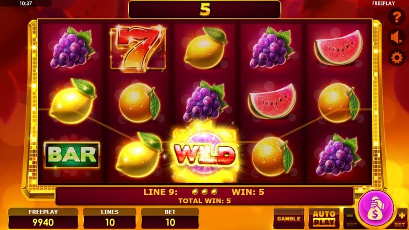 Book of Fruits 10 slot screen 2