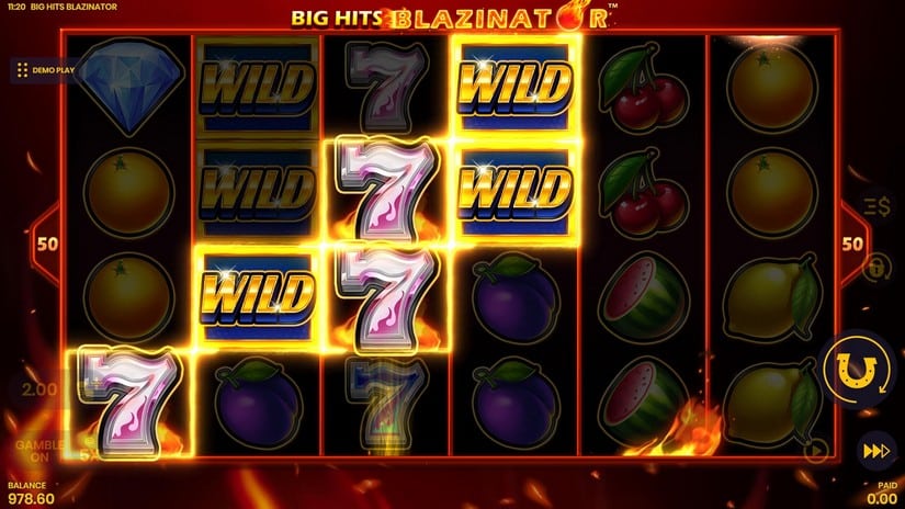 Big Hits Blazinator slot screen 3