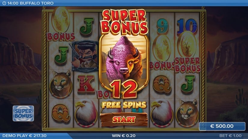 Buffalo Toro slot screen 7
