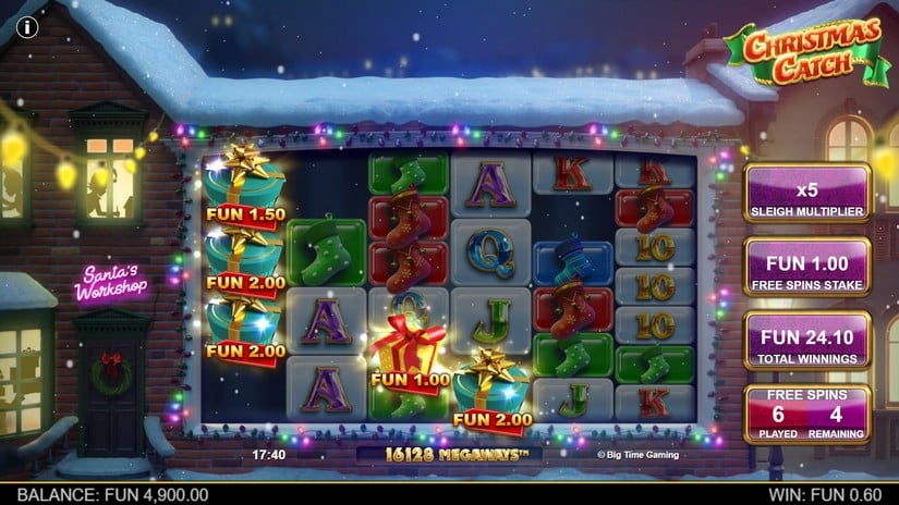 Christmas Catch slot screen 4