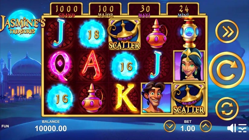 Jasmine’s Treasures slot screen 1
