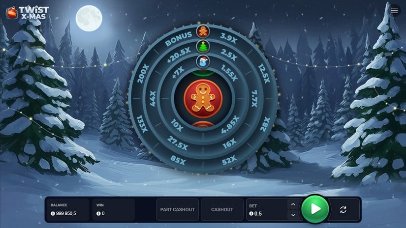 Twist X-mas slot screen 1