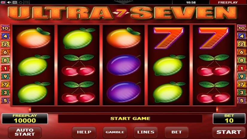 Ultra Seven slot screen 1
