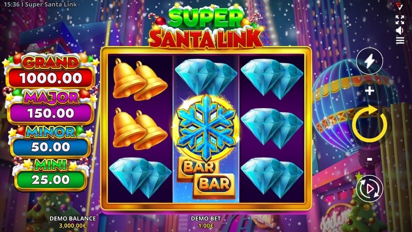 Super Santa Link: Running Wins slot screen 1