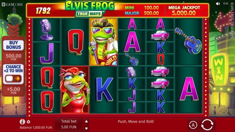 Elvis Frog TRUEWAYS slot screen 1