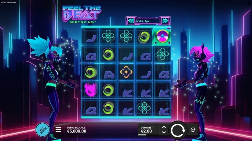 Feel the Beat slot screen 1