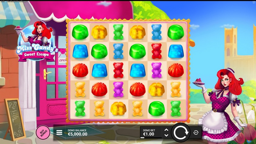 Miss Candy’s Sweet Escape slot screen 1