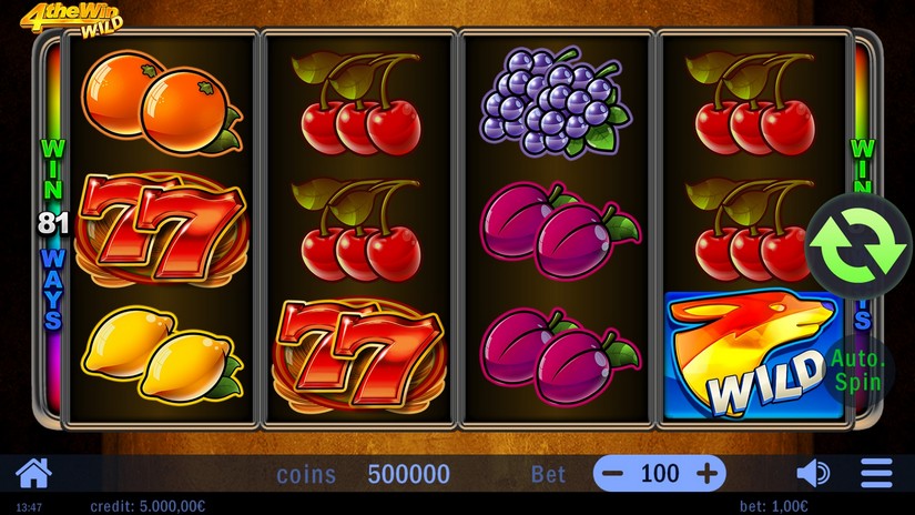Four the Win Wild slot screen 1