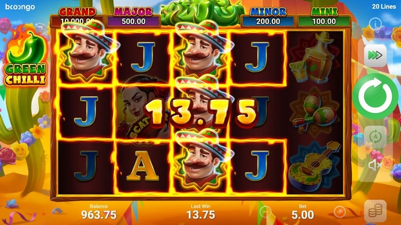 Green Chilli slot screen 3