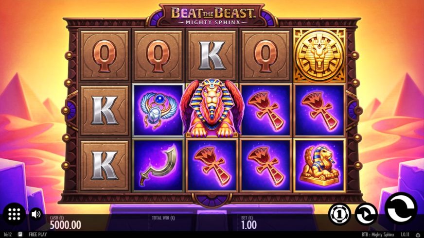Beat the Beast: Mighty Sphinx slot screen 1