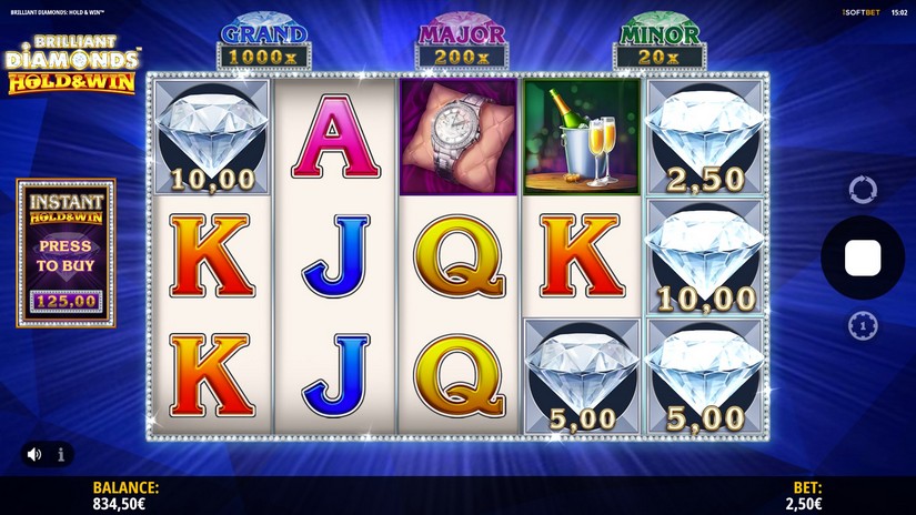 Brilliant Diamonds: Hold & Win slot screen 3