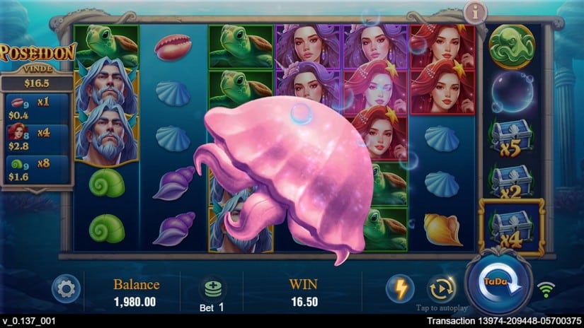 Poseidon slot screen 4