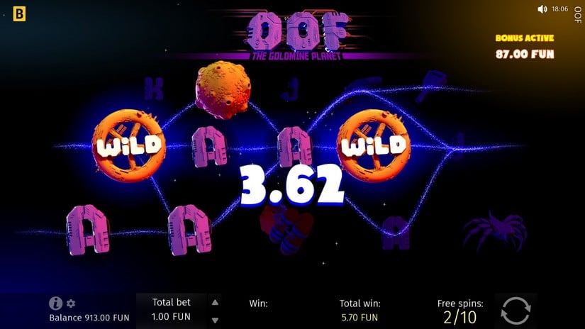 OOF The Goldmine Planet slot screen 4