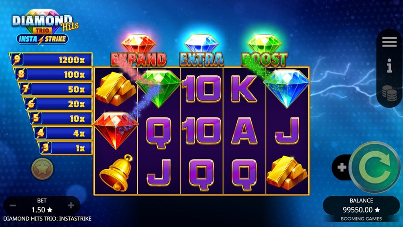 Diamond Hits Trio: InstaStrike slot screen 3