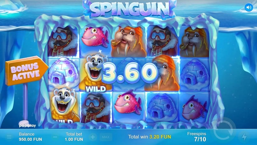 Spinguin slot screen 4