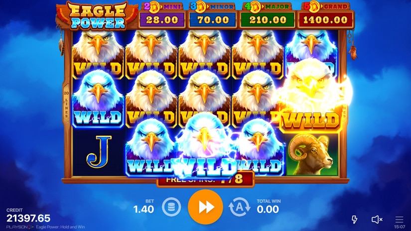 Eagle Power: Hold and Win slot screen 3