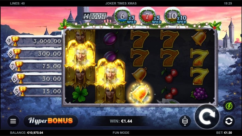Joker Times Xmas slot screen 2
