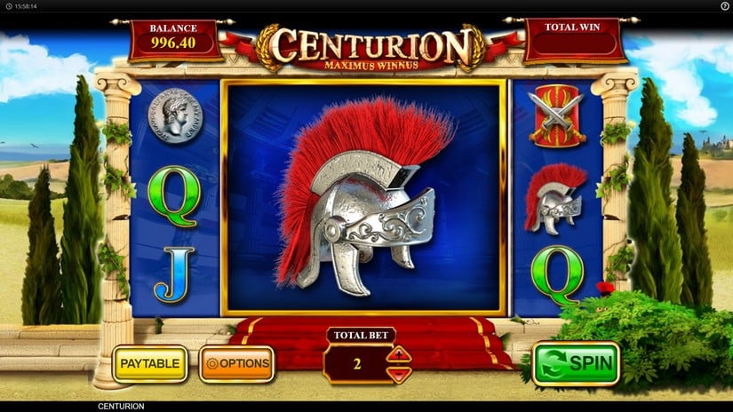 Centurion slot screen 3