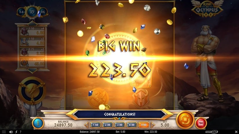 Rise of Olympus 100 slot screen 6