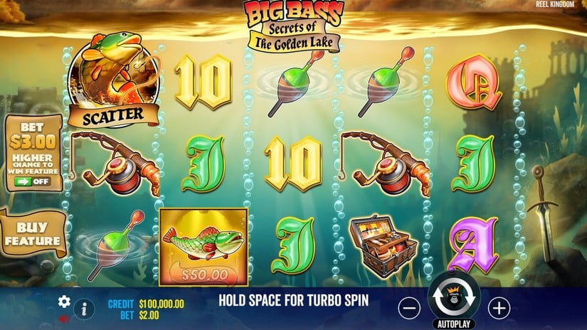 Big Bass Secrets of the Golden Lake slot screen 1