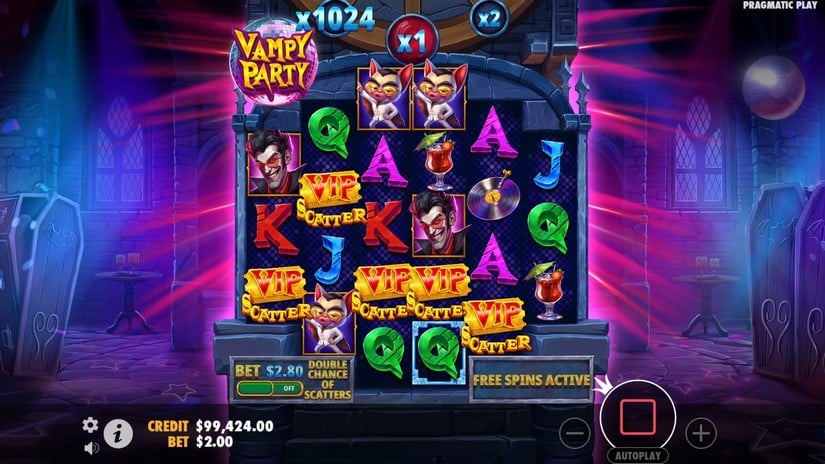 Vampy Party slot screen 2