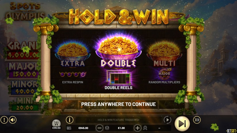 3 Pots of Olympus slot screen 3