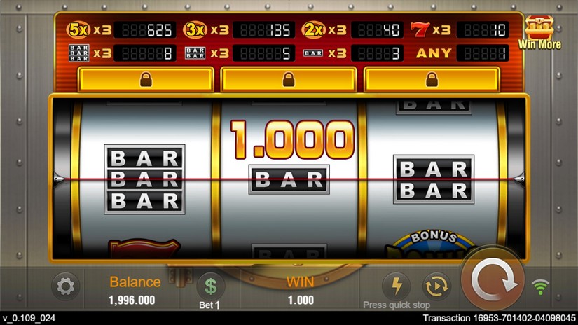 Golden Bank slot screen 3