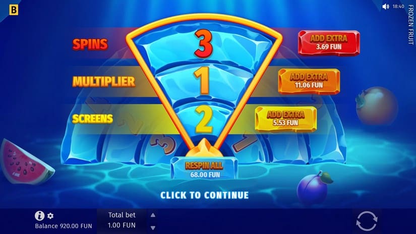 Frozen Fruit slot screen 3