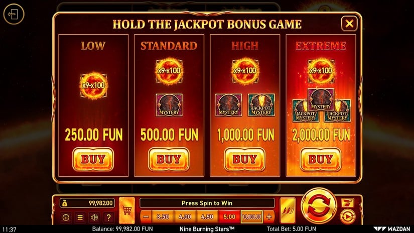 9 Burning Stars™ slot screen 4