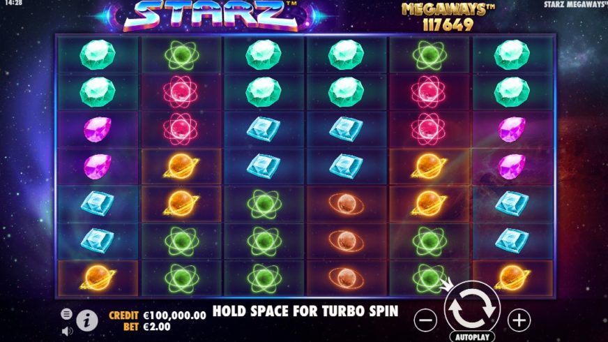 Starz Megaways slot screen 1