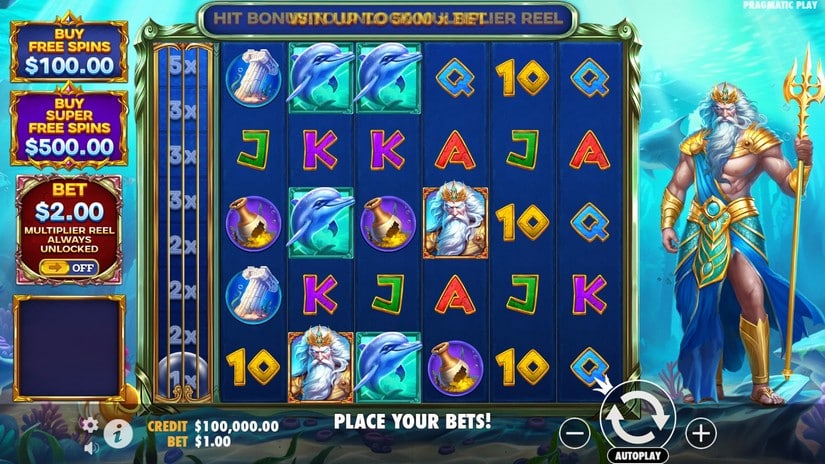 Waves of Poseidon slot screen 1