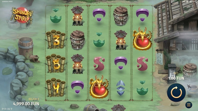 Shinobi Spirit slot screen 1