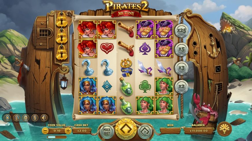 Pirates 2 Mutiny slot screen 1