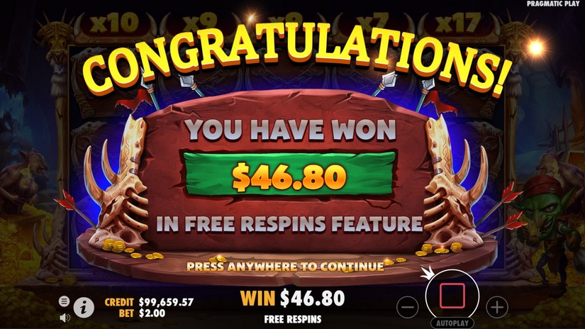 Goblin Heist Powernudge slot screen 7