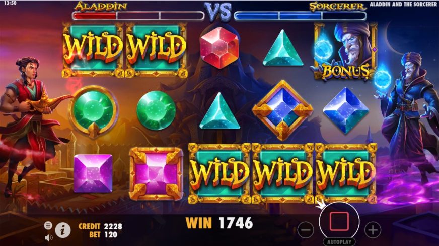 Aladdin and the Sorcerer slot screen 5