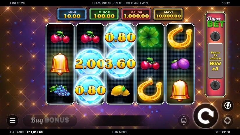 Diamond Supreme Hold and Win slot screen 2