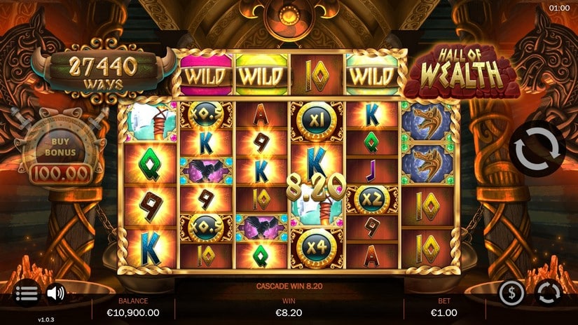Hall of Wealth slot screen 3