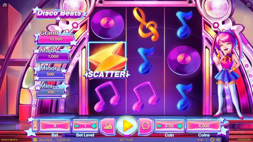 Disco Beats slot screen 1