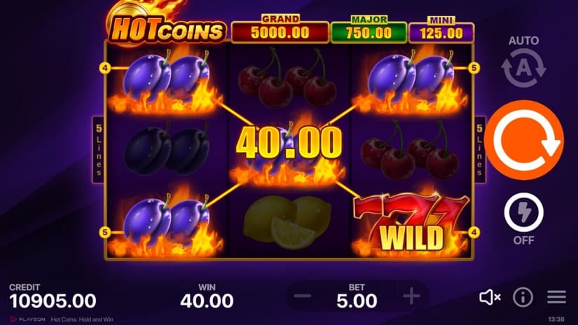 Hot Coins: Hold and Win slot screen 3