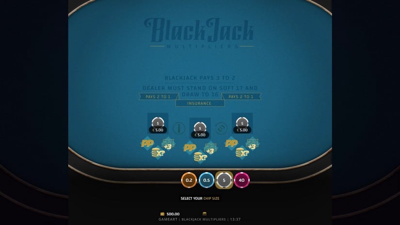 Blackjack Multipliers slot screen 0