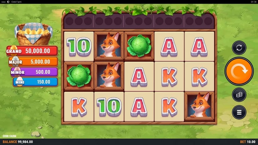 Oink Farm slot screen 2