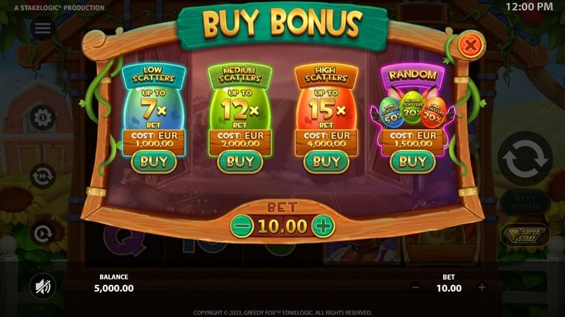 Greedy Fox slot screen 2