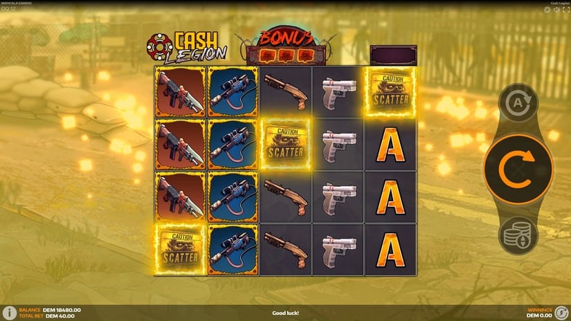 Cash Legion slot screen 2