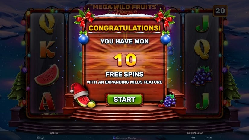 Mega Wild Fruits – Xmas slot screen 2