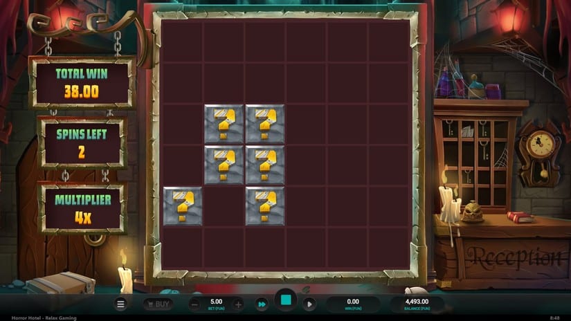 Horror Hotel slot screen 6