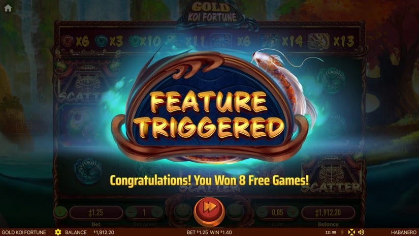 Gold Koi Fortune slot screen 2